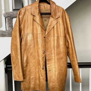 Leather✨Vintage Andrew Marc Trench Blazer💫LEATHER!